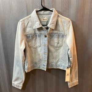 Cropped blue Jean jacket